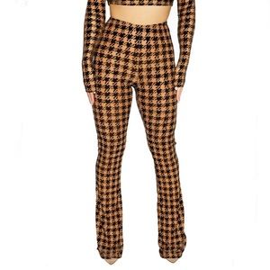 Naked Wardrobe The Houndstooth Flare Pants
